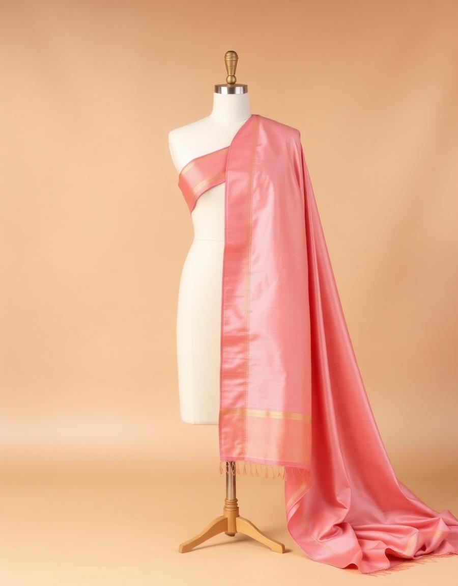 Noor Rose Tissue Silk Saree - Tissue Silk saree | Mumbai Bazar